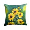 Kentucky Goldenrod in Watercolor Throw Pillow Machine Washable, Indoor Outdoor Decorative Pillow for Couch, Bed or Patio, 18Hx18W