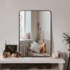 24x32 Inch Black Metal Framed Rectangular Bathrrom Mirror for Wall.(W2203135016)