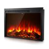 VEVOR Electric Fireplace Insert, 40 inch Recessed and Wall Mounted with Adjustable Flame Color Brightness & 8h Timer & Remote Control