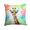NEW Hippie Animal Giraffe Throw Pillow Machine Washable, Indoor Outdoor Decorative Pillow for Couch, Bed or Patio, 18Hx18W