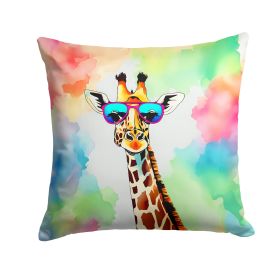 NEW Hippie Animal Giraffe Throw Pillow Machine Washable, Indoor Outdoor Decorative Pillow for Couch, Bed or Patio, 18Hx18W