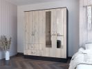 Armoire Ron, Bedroom, Black / Light Gray