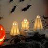 Light Up Ghost Halloween Decor, 3 Pack Ceramic Halloween Ghost Decorations Indoor