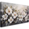 Large Flower Painting Wall Art for Living Room White Flower Picture Wall Decor for Bedroom Gold Leaf Floral Wall Art Prints Framed Artwork for Bathroo