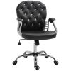 Ergonomic Office Chair, Comfortable Computer Desk Chair with Padded Seat and Adjustable Height, Tufted Back, Black
