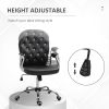 Ergonomic Office Chair, Comfortable Computer Desk Chair with Padded Seat and Adjustable Height, Tufted Back, Black