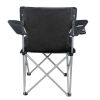 (4 PACK)Basic Quad Folding Camp Chair with Cup Holder, Black