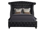 Sophia King 5 Pc Upholstery Bedroom Set Made With Wood in Black