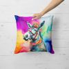 NEW Hippie Animal Donkey Throw Pillow Machine Washable, Indoor Outdoor Decorative Pillow for Couch, Bed or Patio, 18Hx18W