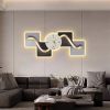 39.4" Large Silent Wall Clock Light Modern Abstract Geometric Decor Art Living Room