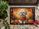 NEW Bichon Frise Fall Doormat Front Door Mat Indoor Outdoor Rugs for Entryway, Non Slip Washable Low Pile, 18H X 27W