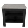 Brooklyn Kitchen Island, Three Concealed Shelves