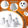 5 Pcs Halloween Ghost Figurine Resin Ghost Sculpture Statue Cute Halloween Decorations Spooky Tiered Tray Decor for Indoor Home Table Centerpieces Par