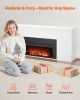 VEVOR 75 inch Freestanding Fireplaces, 1500W 5120BTU Fake Electric Fireplace Stove Heater with Mantel, Overheating Protection, Adjustable Flames