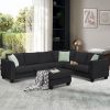 [VIDEO provided] 112*87" Sectional Sofa Couches Living Room Sets, 7 Seats Modular Sectional Sofa with Ottoman