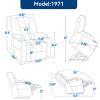 Power Lift Recliner Chair with Massage and Heat for Elderly, Overstuffed Wide Recliners, Heavy Duty Motion Mechanism with USB and Type C Ports