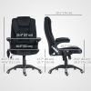 6 Point Vibrating Massage Office Chair High Back Executive Chair with Reclining Back, Swivel Wheels, Black