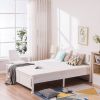 Cap Vertical Decorative Core Panel Bed White Full Wooden Bed Pine