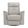 Silver Color Leather Upholstered Reclining Chair Swivel Glider Motion Modern Living Room Furniture Comfort Chair 1pc