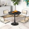 31.5 Inch Round Dining Table with Anti-Slip PP Ring