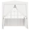 Professional Party Tent with Side Walls 8.2'x8.2' White 0.3 oz/ftÂ²