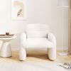 Modern Accent Chair with Waist Pillow and Armrests for Living Room Bedroom