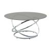 Modern Luxury 3-piece Occasional Table Set Chrome Finish Metal Cocktail Table End Tables Tempered Glass Top