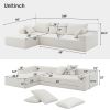 109*68" Modular Sectional Living Room Sofa Set, Modern Minimalist Style Couch, Upholstered Sleeper Sofa for Living Room, Bedroom, Salon