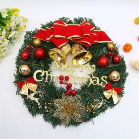 Christmas Wreath Merry Christmas Decorations Ornaments Front Door Hanging Window Wreaths Props Background Xmas Tree Decoration (Color: 1)