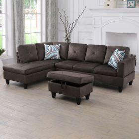 Grey Flannel 3-Piece Living Room Sofa Set (SKU: F09805A)