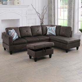 Grey Flannel 3-Piece Living Room Sofa Set (SKU: F09805B)