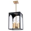 Large Outdoor Pendant Light Fixtures 4-Light, Exterior Hanging Lantern Porch Light Adjustable