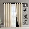 Polyester Grommets Thermal Insulated with Coated Lining 52 in. W x 84 in. L Indoor Blackout Curtains (Set of 2)