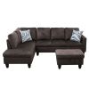 Grey Flannel 3-Piece Living Room Sofa Set