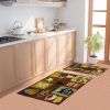 Printed Absorbent & Non-Slip Door Mat - Durable Polyester Carpet with "Kitchen" Design, Ideal for Bathrooms, Hallways, Living Rooms