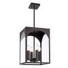Large Outdoor Pendant Light Fixtures 4-Light, Exterior Hanging Lantern Porch Light Adjustable