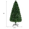 3/6Feet Artificial Pre-Lit Fiber Optic PVC Christmas Tree