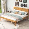 Platform Bed Frame with Headboard , Wood Slat Support , No Box Spring Needed ,Queen