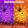 1Pc 3.28FT Spider Web Light with Hairy Spider 70LED Battery Powered Remote Control 8 Lighting Modes Glowing Outdoor Indoor Wall Halloween Decoration